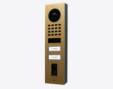 Intellinet D1102FV-S, FINGERPRINT 50 SURFACE-MOUNT IP VIDEO DOOR STATION, Gold-finish as PVD coating, stainless steel, brushed, Part# 423895058