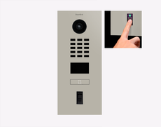 Doorbird D2101FV-FP50, FINGERPRINT 50 IP VIDEO DOOR STATION, RAL 7044, stainless steel, powder-coated, semi-gloss, Part# 423896536