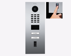 Doorbird D2102FV-FP50, FINGERPRINT 50 IP VIDEO DOOR STATION, Chrome-finish as PVD coating, stainless steel V4A, high-gloss polished, Part# 423896680