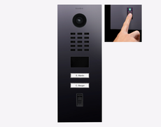 Doorbird D2102FV-FP50, FINGERPRINT 50 IP VIDEO DOOR STATION, Titanium-finish as PVD coating, stainless steel V4A, high-gloss polished, Part# 423896697