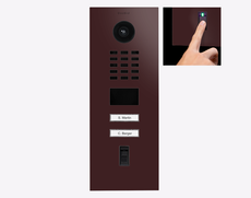Doorbird D2102FV-FP50, FINGERPRINT 50 IP VIDEO DOOR STATION, RAL 3007, stainless steel, powder-coated, semi-gloss, Part# 423896796