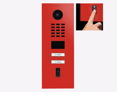 Doorbird D2102FV-FP50, FINGERPRINT 50 IP VIDEO DOOR STATION, RAL 3028, stainless steel, powder-coated, semi-gloss, Part# 423896819