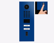 Doorbird D2102FV-FP50, FINGERPRINT 50 IP VIDEO DOOR STATION, RAL 5002, stainless steel, powder-coated, semi-gloss, Part# 423896864