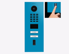 Doorbird D2102FV-FP50, FINGERPRINT 50 IP VIDEO DOOR STATION, RAL 5012, stainless steel, powder-coated, semi-gloss, Part# 423896888
