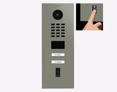 Doorbird D2102FV-FP50, FINGERPRINT 50 IP VIDEO DOOR STATION, RAL 7033, stainless steel, powder-coated, semi-gloss, Part# 423897038