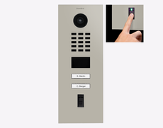 Doorbird D2102FV-FP50,  FINGERPRINT 50 IP VIDEO DOOR STATION, RAL 7044, stainless steel, powder-coated, semi-gloss, Part# 423897045