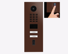 Doorbird D2102FV-FP50, FINGERPRINT 50 IP VIDEO DOOR STATION, RAL 8016, stainless steel, powder-coated, semi-gloss, Part# 423897076