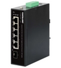 Intellinet Industrial 6-Port PoE+ Switch with 5 Gigabit Ethernet Ports and 1 SFP Uplink, IIS-5G01POE-120W, Part# 509558