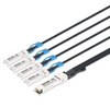 Intellinet 100G QSFP28 to 4 x 25G SFP28 Passive DAC Breakout Cable, 7 ft., IDAC-100G-4X25G-7, Part# 509763