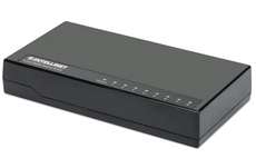 Intellinet IES-08GP, 8-Port Gigabit Ethernet Switch, Desktop Size, Plastic, IEEE 802.3az (Energy Efficient Ethernet), Black, Part# 561754