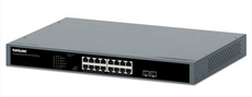 Intellinet IPS-16G02-250W, 16-Port Gigabit Ethernet PoE+ Switch with 2 SFP Ports, Part# 561983
