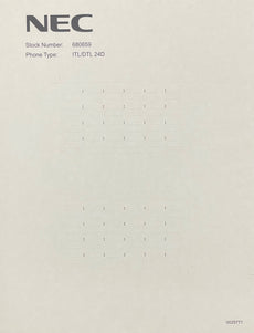 NEC UNIVERGE DESI Laser Labels for the ITL-24D / DTL-24D Stock# 680659 Part# Q24-FR000000113048 NEW