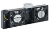Intellinet 2-Fan Ventilation Unit with Thermostat for 19" Wallmount Cabinets, IVU-2FT-RM-BK, Part# 716383