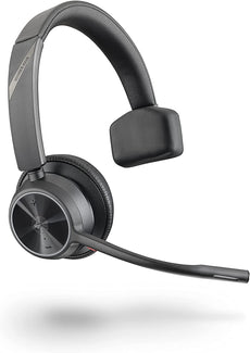 Poly Voyager 4310 UC Wireless Headset (Plantronics) - Single-Ear Headset w/Mic - Connect to PC/Mac via USB-A Bluetooth Adapter, Cell Phone via Bluetooth - Works with Teams Certified, Zoom & More 218470-02