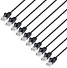 Intellinet IEC-C6-BK-3-SLIM-10P, Cat6 U/UTP Slim Network Patch Cable, 3 ft., Black, 10-Pack, Part# 742580