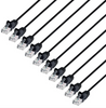 Intellinet IEC-C6-BK-5-SLIM-10P, Cat6 U/UTP Slim Network Patch Cable, 5 ft., Black, 10-Pack, Part# 742597