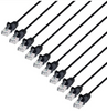 Intellinet IEC-C6-BK-10-SLIM-10P, 10Cat6 U/UTP Slim Network Patch Cable, 10 ft., Black, 10-Pack, Part# 742610