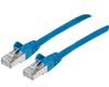 Intellinet IEC-C6AS-BL-50, Cat6a S/FTP Patch Cable, 50 ft., Blue, Copper, 26 AWG, RJ45, 50 Micron Connectors, Part# 742696