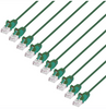 Intellinet IEC-C6-GR-3-SLIM-10P, Cat6 U/UTP Slim Network Patch Cable, 3 ft., Green, 10-Pack, Part# 744218