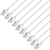 Intellinet IEC-C6-WT-7-SLIM-10P, Cat6 U/UTP Slim Network Patch Cable, 7 ft., White, 10-Pack, Part# 744294