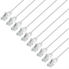 Intellinet IEC-C6-WT-10-SLIM-10P, Cat6 U/UTP Slim Network Patch Cable, 10 ft., White, 10-Pack, Part# 744300