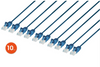 Intellinet IEC-C6-BL-1-SLIM-10P, Cat6 U/UTP Slim Network Patch Cable, 1 ft., Blue, 10-Pack, Part# 744553