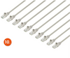 Intellinet IEC-C6-GR-7-SLIM-10P, Cat6 U/UTP Slim Network Patch Cable, 7 ft., Gray, 10-Pack, Part# 744706