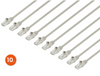 Intellinet IEC-C6-GY-14-SLIM-10P, Cat6 U/UTP Slim Network Patch Cable, 14 ft., Gray, 10-Pack, Part# 744720