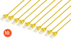 Intellinet IEC-C6-YLW-3-SLIM-10P, Cat6 U/UTP Slim Network Patch Cable, 3 ft., Yellow, 10-Pack, Part# 744751
