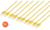 Intellinet IEC-C6-YLW-7-SLIM-10P, Cat6 U/UTP Slim Network Patch Cable, 7 ft., Yellow, 10-Pack, Part# 744775