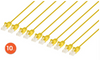 Intellinet IEC-C6-YLW-10-SLIM-10P, Cat6 U/UTP Slim Network Patch Cable, 10 ft., Yellow, 10-Pack, Part# 744782