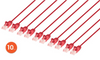 Intellinet IEC-C6-RD-1.5-SLIM-10P, Cat6 U/UTP Slim Network Patch Cable, 1.5 ft., Red, 10-Pack, Part# 744812