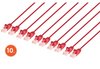 Intellinet IEC-C6-RD-5-SLIM-10P, Cat6 U/UTP Slim Network Patch Cable, 5 ft., Red, 10-Pack, Part# 744836