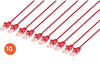 Intellinet IEC-C6-RD-7-SLIM-10P, Cat6 U/UTP Slim Network Patch Cable, 7 ft., Red, 10-Pack, Part# 744843