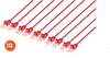 Intellinet IEC-C6-RD-10-SLIM-10P, Cat6 U/UTP Slim Network Patch Cable, 10 ft., Red, 10-Pack, Part# 744850
