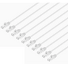 Intellinet IEC-C8-WT-1.5-SLIM-10P, Cat8.1 U/FTP Slim Network Patch Cable, 1.5 ft., White, 10-Pack, Part# 744874
