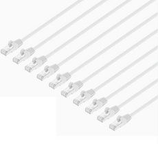 Intellinet IEC-C8-WT-5-SLIM-10P, Cat8.1 U/FTP Slim Network Patch Cable, 5 ft., White, 10-Pack. Part# 744898