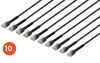Intellinet IEC-C6-BK-2-FLEX-10P, Cat6 U/UTP FlexiBoot Slim Network Patch Cable, 2 ft., Black, 10-Pack, Part# 745178