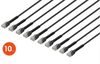 Intellinet IEC-C6-BK-3-FLEX-10P, Cat6 U/UTP FlexiBoot Slim Network Patch Cable, 3 ft., Black, 10-Pack, Part# 745185
