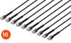 Intellinet IEC-C6-BK-5-FLEX-10P, Cat6 U/UTP FlexiBoot Slim Network Patch Cable, 5 ft., Black, 10-Pack, Part# 745192