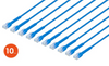 Intellinet IEC-C6-BL-7-FLEX-10P, Cat6 U/UTP FlexiBoot Slim Network Patch Cable, 7 ft., Blue, 10-Pack, Part# 745260