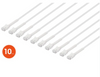 Intellinet IEC-C6-WT-1-FLEX-10P, Cat6 U/UTP FlexiBoot Slim Network Patch Cable, 1 ft., White, 10-Pack, Part# 745284
