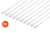 Intellinet IEC-C6-WT-2-FLEX-10P, Cat6 U/UTP FlexiBoot Slim Network Patch Cable, 2 ft., White, 10-Pack, Part# 745291