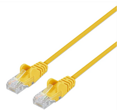 Intellinet Cat6 U/UTP Slim Network Patch Cable, Yellow, Part# 745727