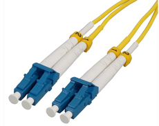 Intellinet 0.5 m LC to LC UPC Fiber Optic Patch Cable, 2.0 mm, Duplex, OFNR, Singlemode BIF, Yellow, Part# 751636