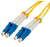 Intellinet 9 m LC to LC UPC Fiber Optic Patch Cable, 2.0 mm, Duplex, OFNR, Singlemode BIF, Yellow, Part# 751735