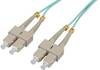 Intellinet 20 m SC to SC UPC Fiber Optic Patch Cable, 2.0 mm, Duplex, OFNR, OM3 Multimode, Aqua, Part# 752138