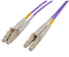 Intellinet 1 m LC to LC UPC Fiber Optic Patch Cable, 2.0 mm, Duplex, OFNR, OM4 Multimode, Violet, Part# 752169