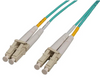 Intellinet 1.5 m LC to LC UPC Fiber Optic Patch Cable, 2.0 mm, Duplex, OFNR, OM4 Multimode, Aqua, Part# 752176