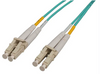 Intellinet 4 m LC to LC UPC Fiber Optic Patch Cable, 2.0 mm, Duplex, OFNR, OM4 Multimode, Aqua, Part# 752237